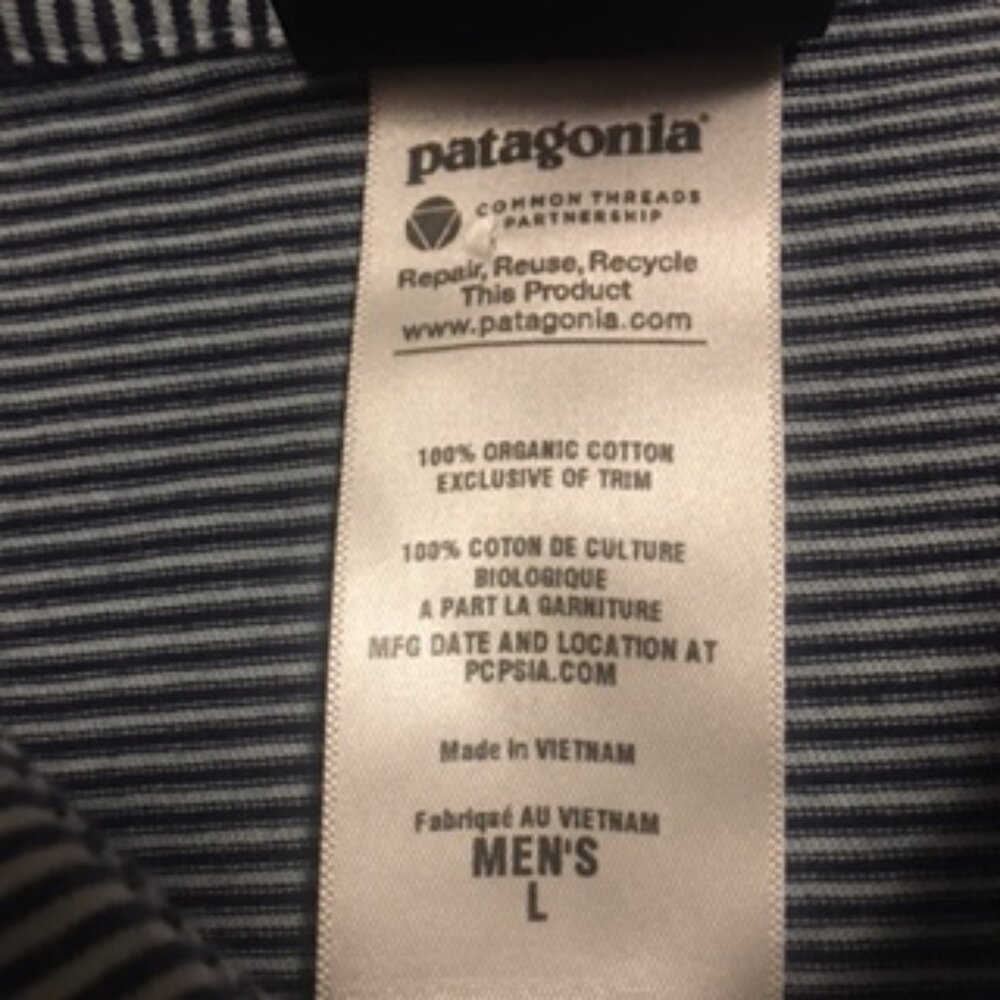 Men's Patagonia Organic Cotton Polo Shirt Size L - Picture 11 of 13